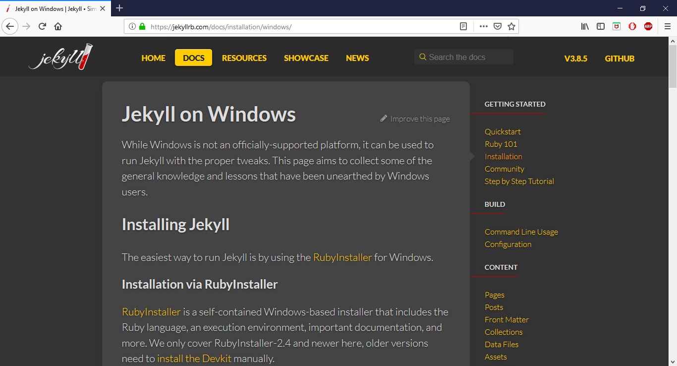 Jekyll for windows